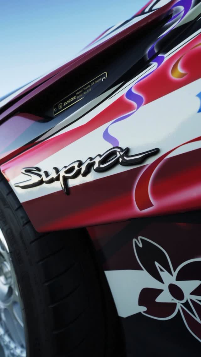 Custom Supra livery being hand-laid at Wrap Haus London