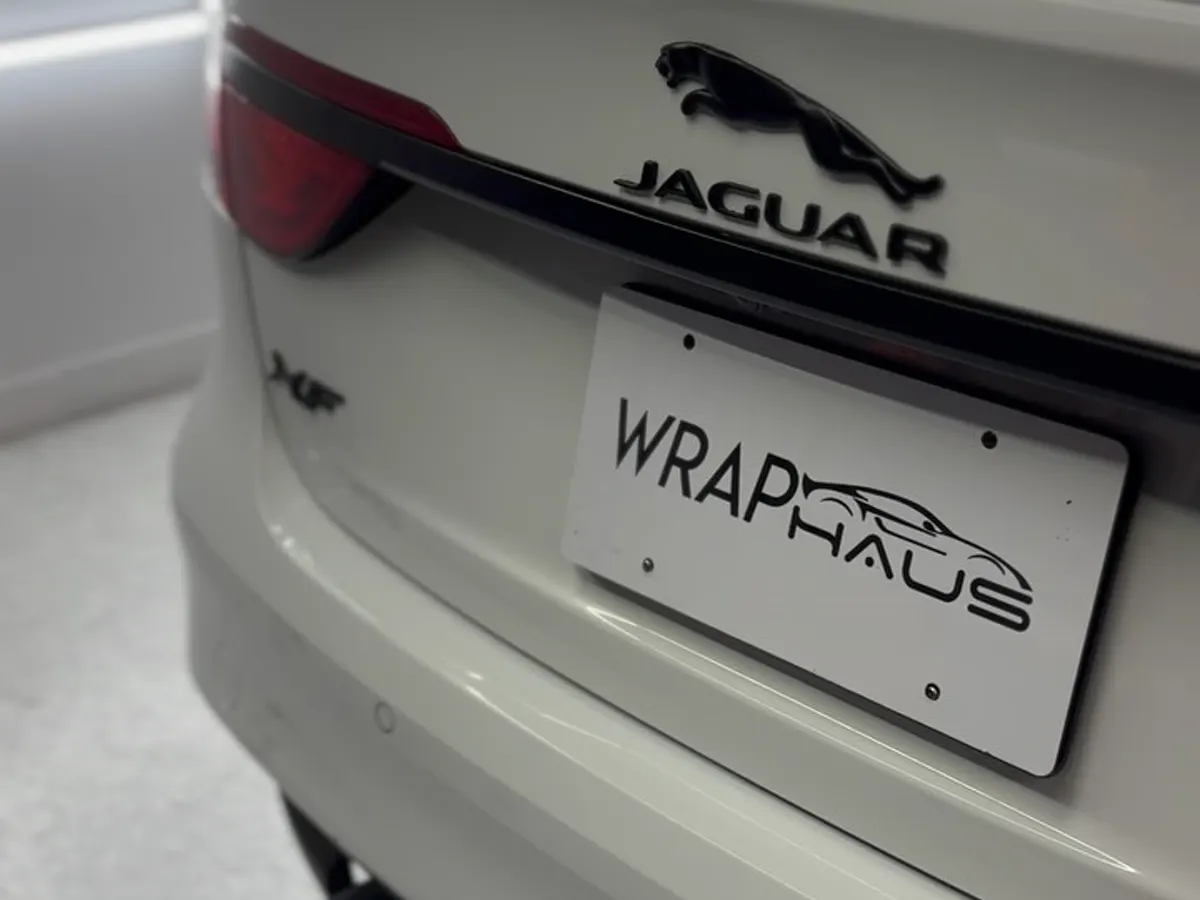 Jaguar XF, two stage polish, ceramic coating and blackout package