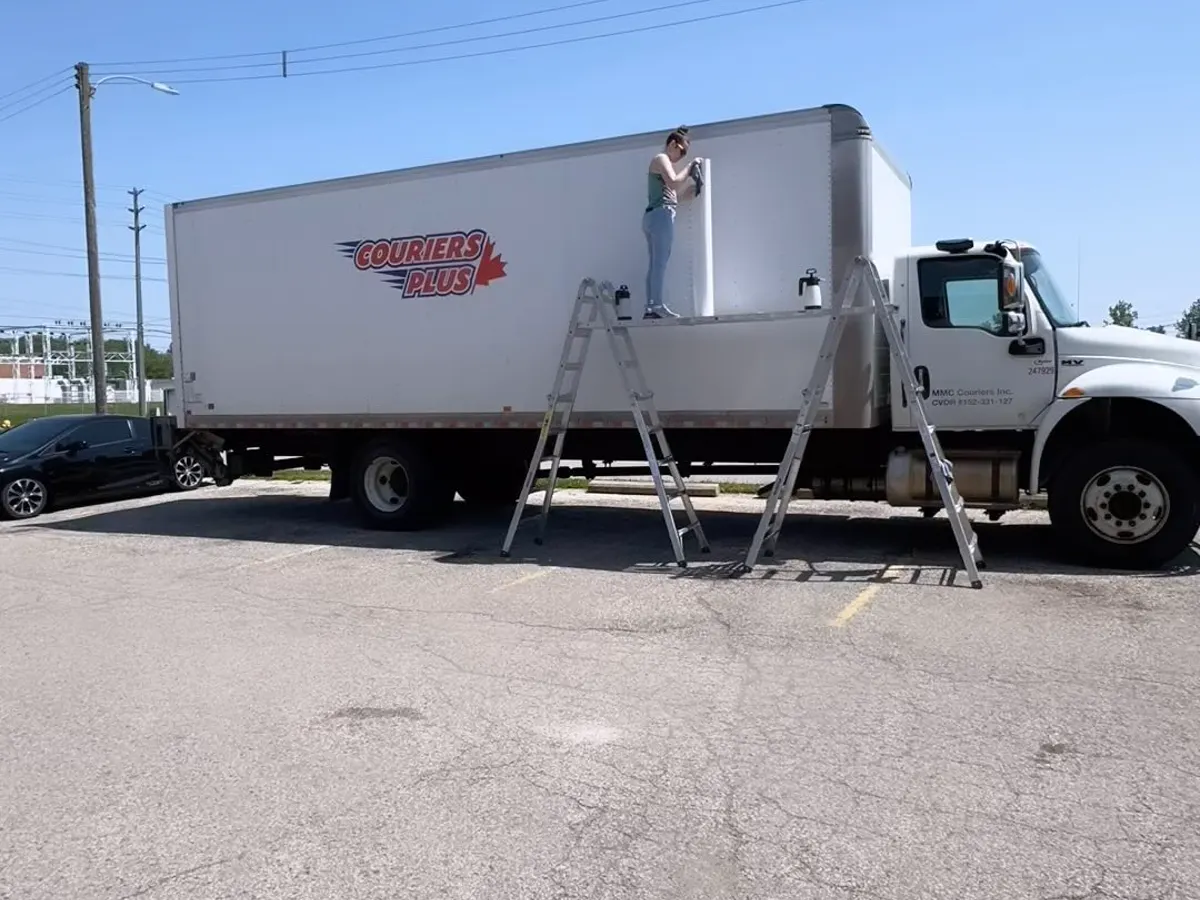 26 foot box truck wrapped for the Kijiji campaign